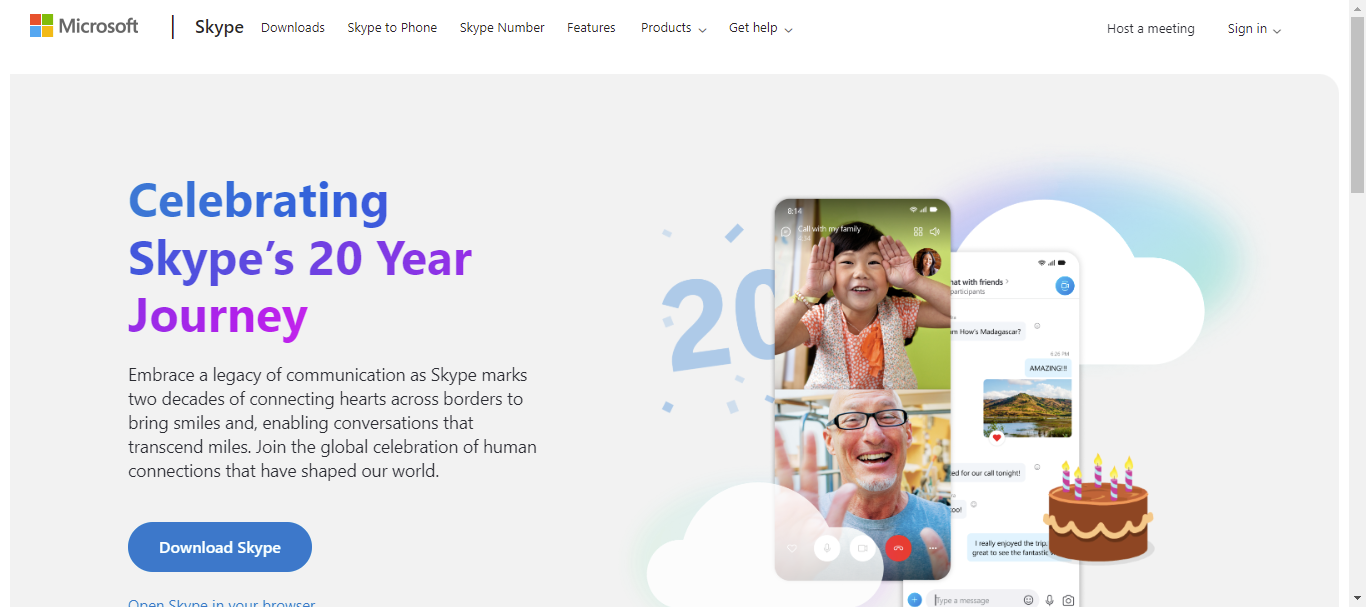 Skype Homepage