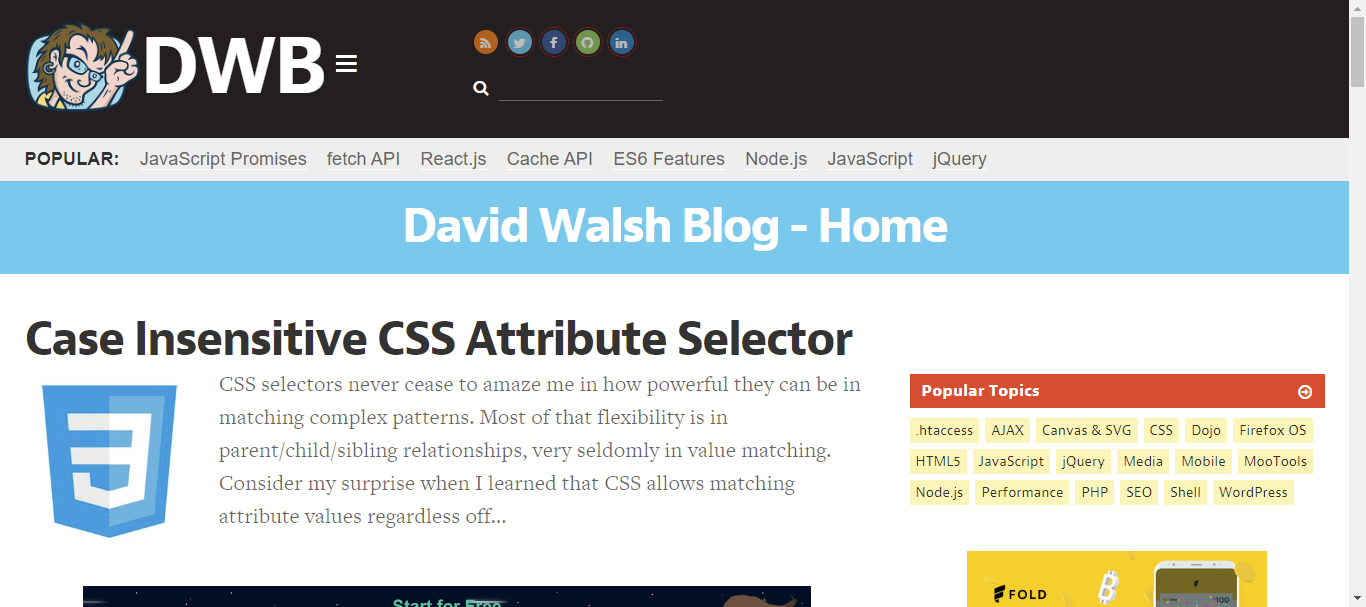 David Walsh Blogs